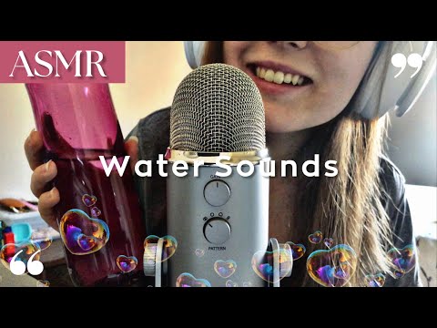 ASMR | Water Sounds 💧💖 (Water Bottle, Pouring, Splashing, Ice Sounds) No Talking 💤