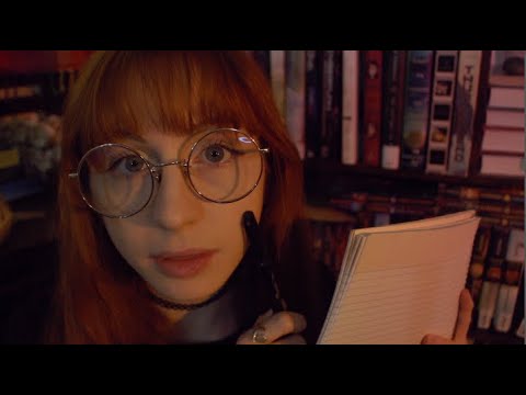 semi-obsessed librarian takes notes on you (asmr)