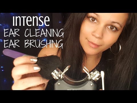 ASMR Intense Tingles ♥ Ear Cleaning and Ear Brushing ~No Talking~