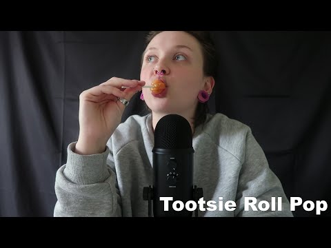 ASMR Orange Tootsie Roll Pop [Mouth Sounds]