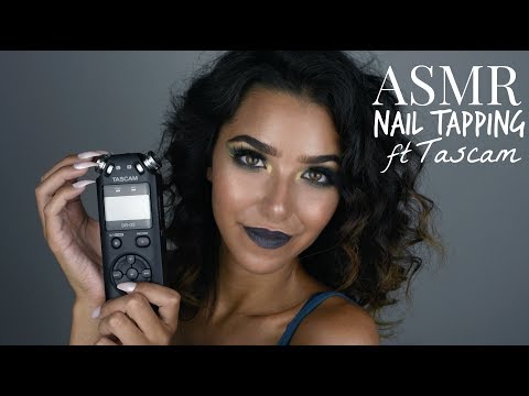 ASMR Whispered Nail Tapping with TASCAM (+ Mouth Sounds, Scratching, Plastic Cup, Crackling Sounds)