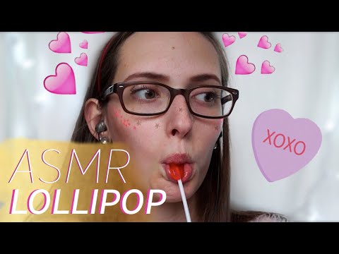 ASMR LOLLIPOP 🍭 EATING ( Valentines Day)