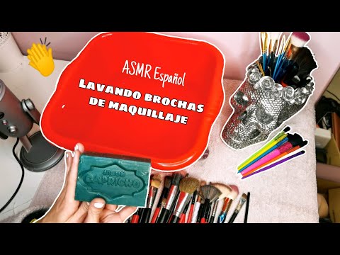 Lavo las brochas de maquillaje | ASMR Español | NattthalieV ASMR