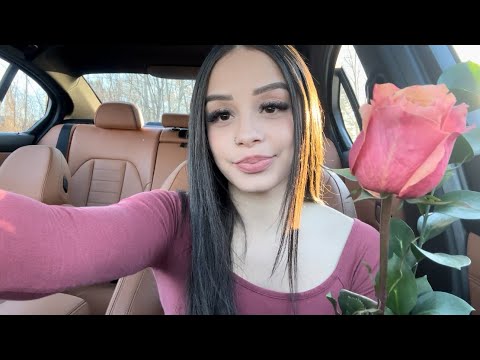 ASMR | Eating V-Day Treats❣️(in the NEW Car) 🥹+ Crisp Hand Sounds, Mic Tapping & Rambles 💖