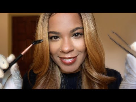 ASMR Jamaican Accent - Eyebrow Lamination + Tweezing (Personal Attention Roleplay)