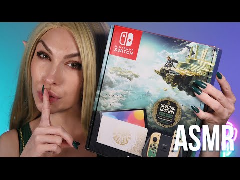 ♡ LEGEND OF ZELDA OLED UNBOXING ♡ ASMR | Tapping, Scratching and Visual ASMR |