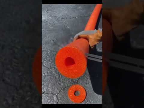 Sizzling 🥵 Hot Knife cutting through pool noodle