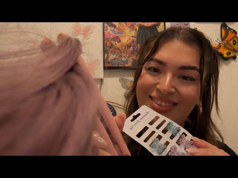ASMR| Bestie straightens your hair for a shopping date 🛍️- personal attention 😴