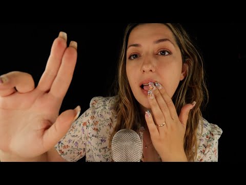 ASMR 💦 SPIT PAINTING + Hand Movements (mouth sounds)