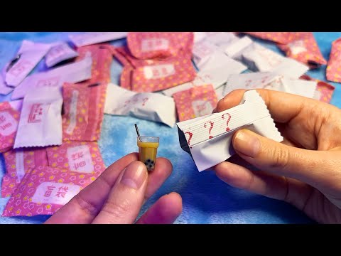 ASMR Opening Miniature Mystery Bags (Whispered, Tracing)