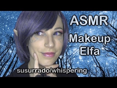 ASMR español |  maquillaje Elfa | ear to ear | elf makeup | #abhair