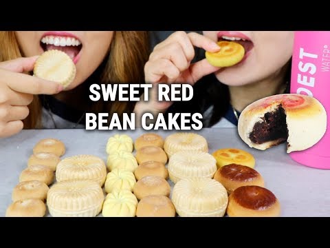 ASMR EATING SWEET RED BEAN CAKES (MANJU) | Kim&Liz ASMR