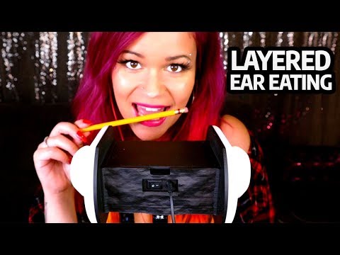 ASMR MOUTH SOUNDS Ear to Ear ~ Layered EAR EATING Sounds ~ for INTENSE TINGLES 🤤🤤🤤