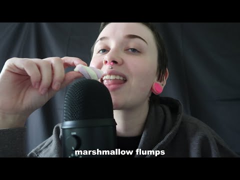 ASMR marshmallow mini flumps eating sounds