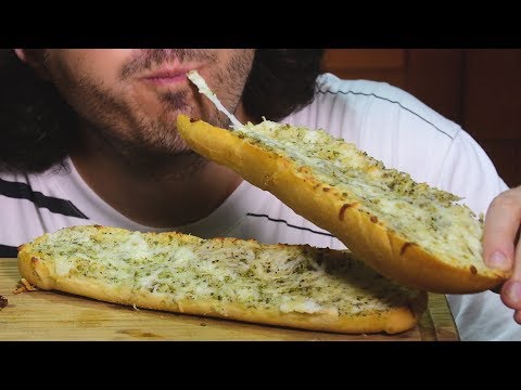 ASMR CHEESEY GARLIC BREAD *  EXTREME CRUNCHY MOUTH SOUNDS * no talking 먹방