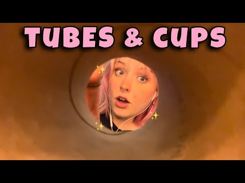 ASMR Tubes and Cups! Intense Close Up Amplified Mouth Sounds and Tapping 👄