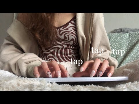 ASMR | Cozy Tapping Sounds 🤍| Minimal whispering
