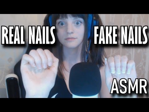 ASMR Real Nails Vs Fake Nails - Tapping - Scratching