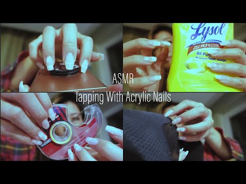 ASMR || Tapping With Acrylic Nails (Fast and Aggressive Tapping)