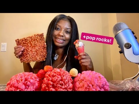 Extremely CRUNCHY ASMR | Nasty AF! Peanut Brittle, Popcorn Balls, Pop Rocks, Ice Cream Cones