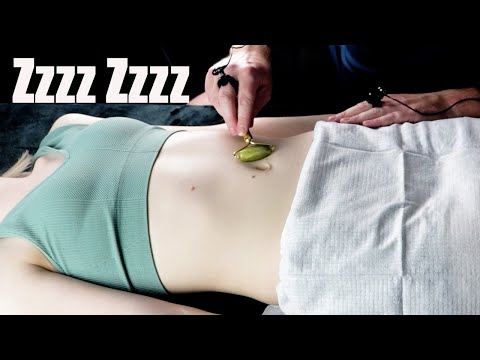 [ASMR] Light Touch Belly Tracing - So Soothing She Fell Asleep! [No Talking][No Music]