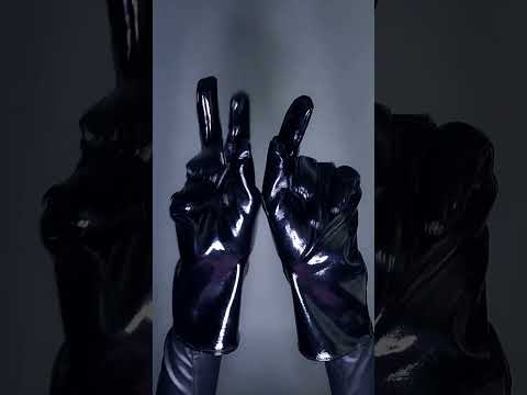 patent leather gloves crinkles #asmr #relaxation #gloves #leather #notalking #notalkingasmr
