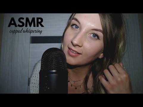ASMR| cupped unintelligible whispering with mouth sounds ~
