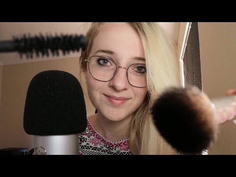 ASMR Personal Attention and Cupped Whispering (face brushing, touching, scratching)