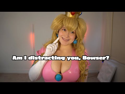ASMR Princess Peach tries to distract Bowser 👑💕 (latex)