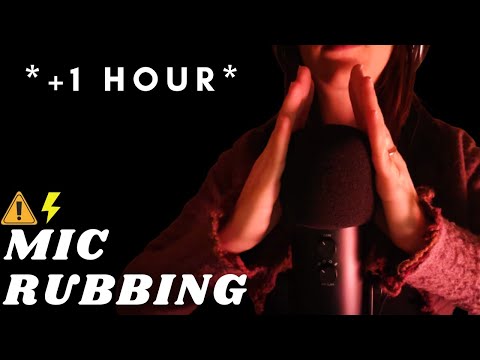 ASMR - 1 HOUR FAST AND AGGRESSIVE MIC RUBBING, stroking with FOAM COVER | brain melting