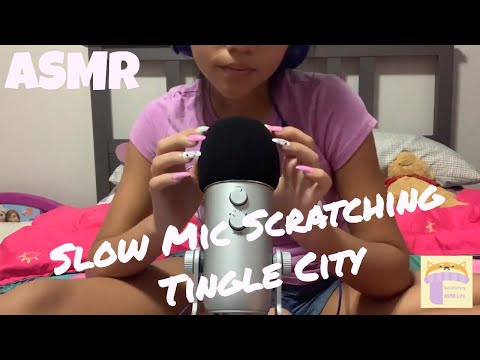 ASMR ❈ Slow Microphone Scratching | Blue Yeti Foam Cover