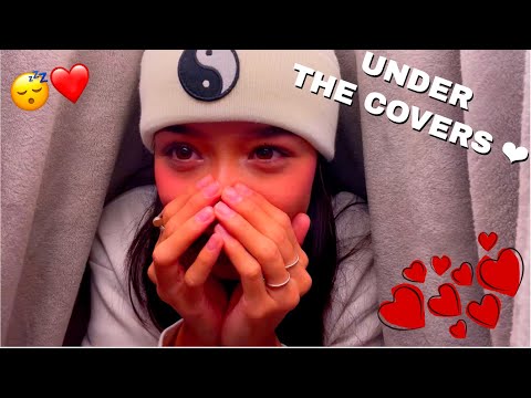 ASMR UNDER THE COVERS ❤︎ 😴( +Rain Sounds 🌧 🇫🇷)