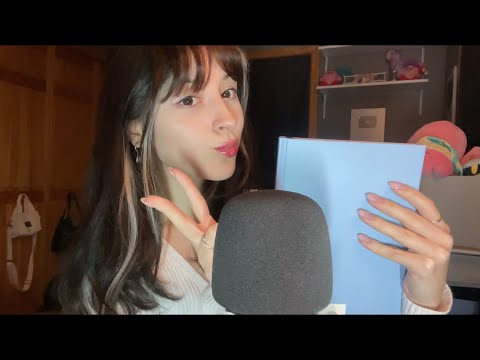 ASMR TIME TO RELAX & SLEEP 🤍 book tapping & gripping, fast sound assortment, positive affirmations!
