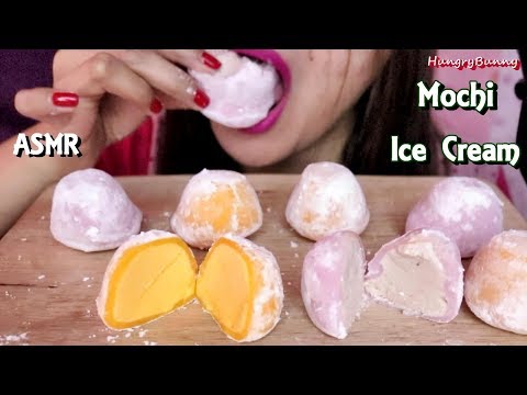 ASMR Mochi Ice Cream Party Eating Sounds