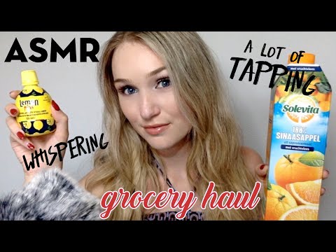 ASMR | GROCERY HAUL - A LOT OF TAPPING - CRINKLE SOUNDS - WHISPERING - ASMR JUNKIE