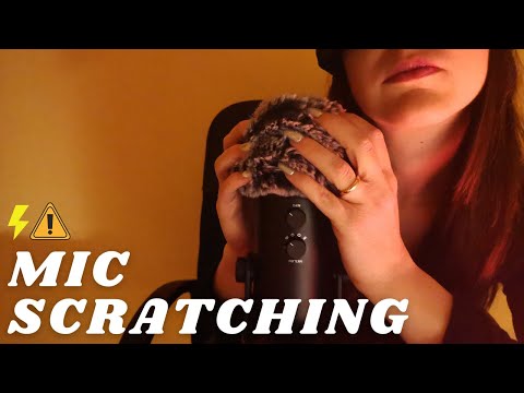 ASMR - FAST and AGGRESSIVE SCRATCHING MASSAGE | FLUFFY Mic Cover | INTENSE Sounds | No talking