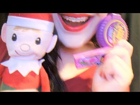 ASMR Bubble Gum Chewing,Tapping Sounds,Whispering & Blowing Bubbles