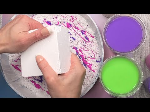 • Making a MUD PIE ASMR • with gymchalk and cornstarch and then • crushing it