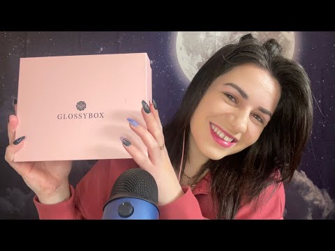 ASMR | Glossybox March Unboxing 🌸 (Whispering, Tapping & Mic Brushing)