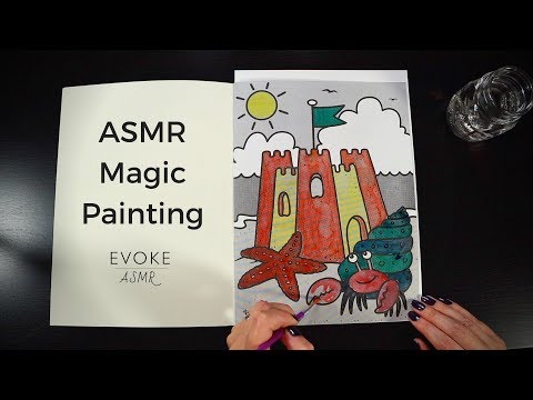 ASMR Magic Painting | Page Turning and Finger Tracing, Whisper Ramble,  Painting, Brush Sounds
