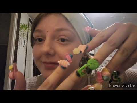ASMR- Clunky and Chaotic Nail Tapping, Textured Scratching, Personal Attention (Long Cabochon Nails)