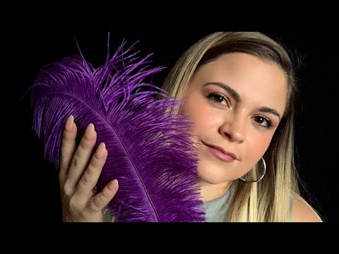 [ASMR] Feather Tickling + Face Brushing For Sleep 😴