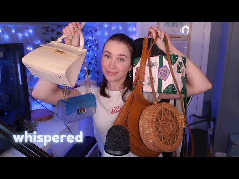 ASMR 👜 Tingly Textured Purse Collection 👜 Tapping & Scratching (whispered)
