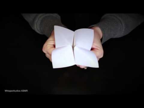 ASMR - Origami Question Box Tutorial - Close Up Breathy Whispers