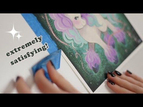 Extremely Satsifying - Peeling the Tape from my Paintings to Create Clean Edges! (ASMR whispering)