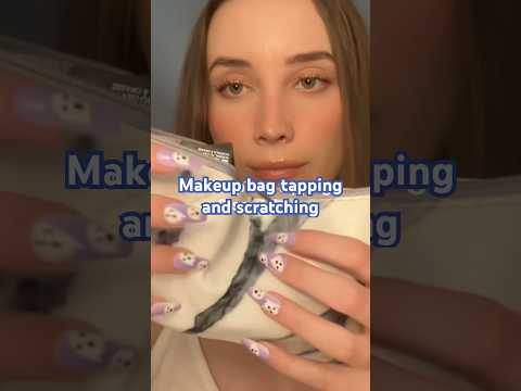 Makeup bag tapping and scratching #asmr #tinglesensation #shortsvideo