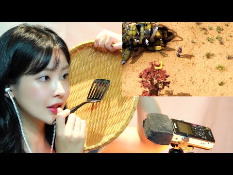 ASMR | 외계 행성에 공장 짓는 게임 후시녹음 도전 (feat.팩토리오)