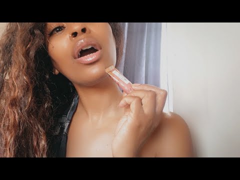 ASMR | Tracing My Face & Mouth Sounds For Sleep Therapy ✨