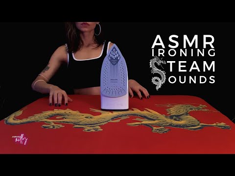 ASMR | Ironing Sheets | Ear to Ear Ironing ASMR | Steam Sounds (No Talking)