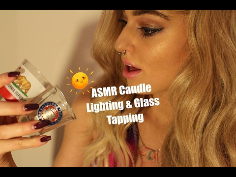 ASMR Candle lighting and Glass Tapping
